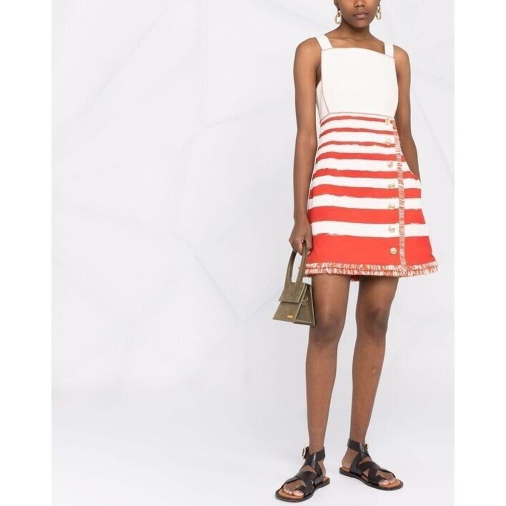 NWT. Zimmermann Postcard Boat Neck Mini Dress | Cotton, Zim Sz 0 / US Sz 4 red - Picture 6 of 11